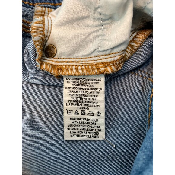 Free People Slim Straight Jeans Womens 27 Low Rise Stretch Medium Wash Denim - Picture 8 of 9